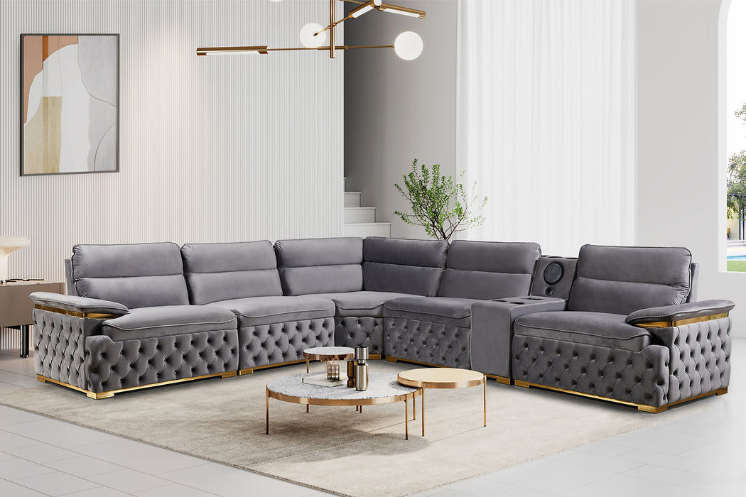 Barcelona Gray Velvet Modular Sectional