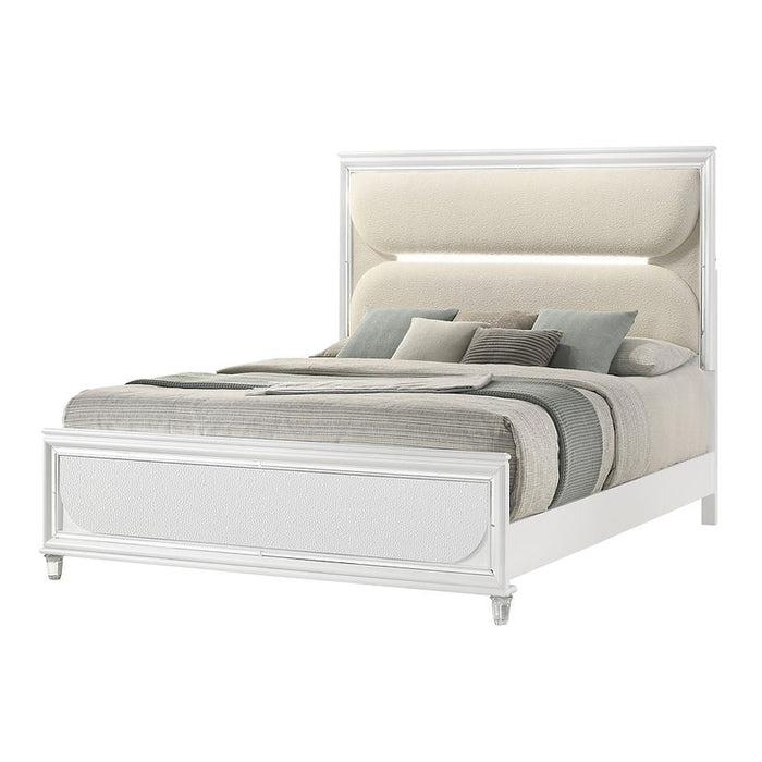 Linda White LED Panel Bedroom Set