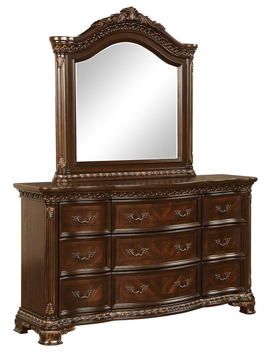 King Arthur Brown Traditional Style Panel Bedroom Set