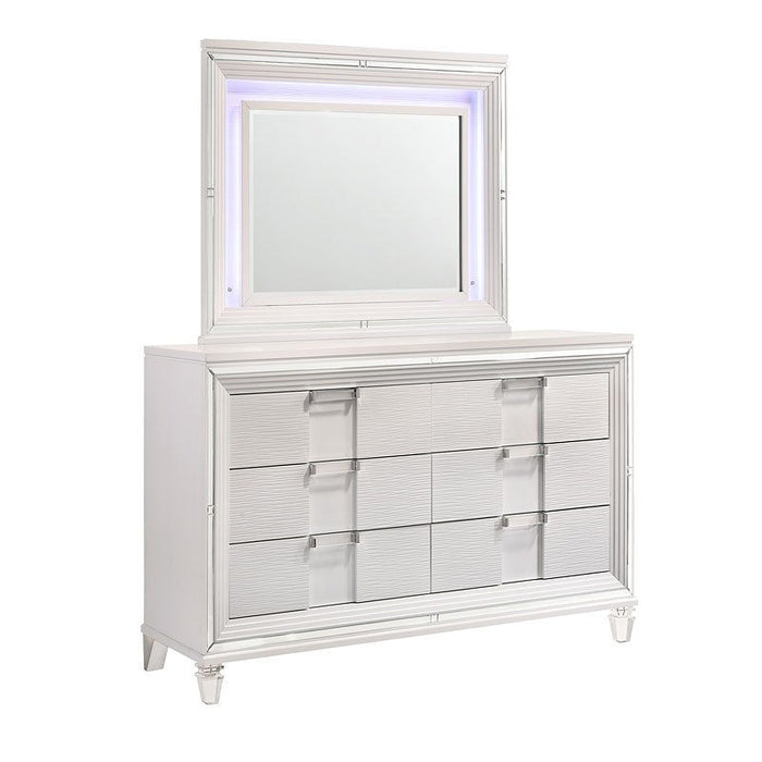 Zara White LED Storage Platform Bedroom Set