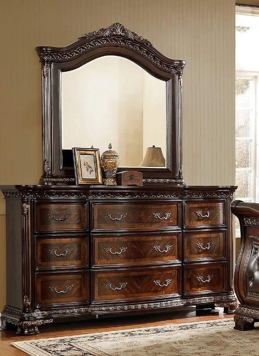 King Arthur Brown Traditional Style Panel Bedroom Set