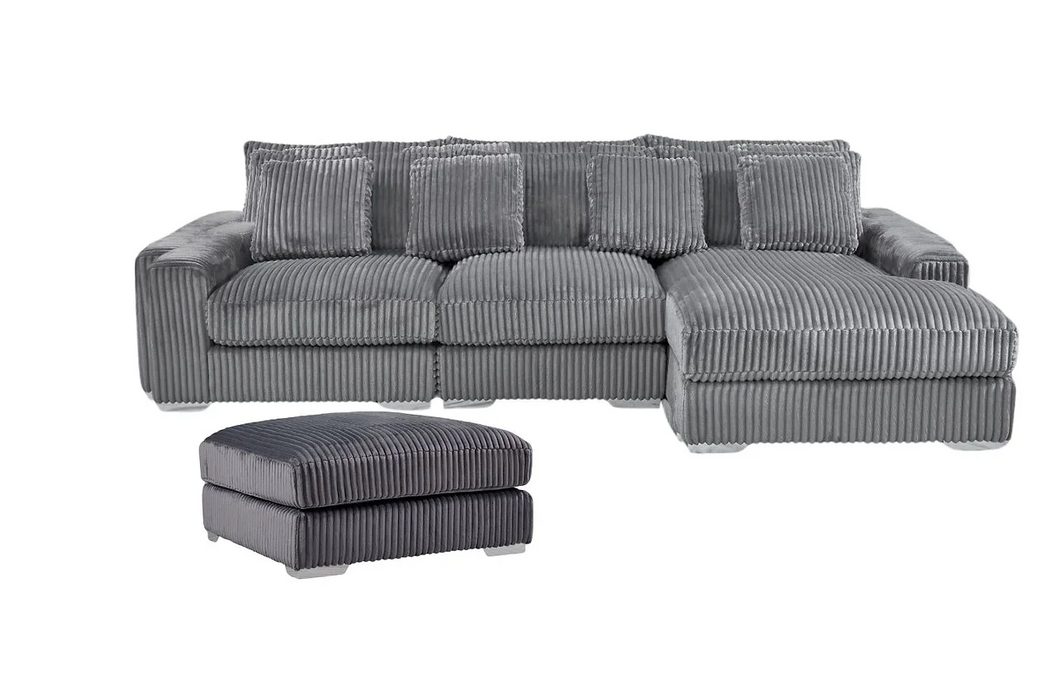 London Gray Ottoman