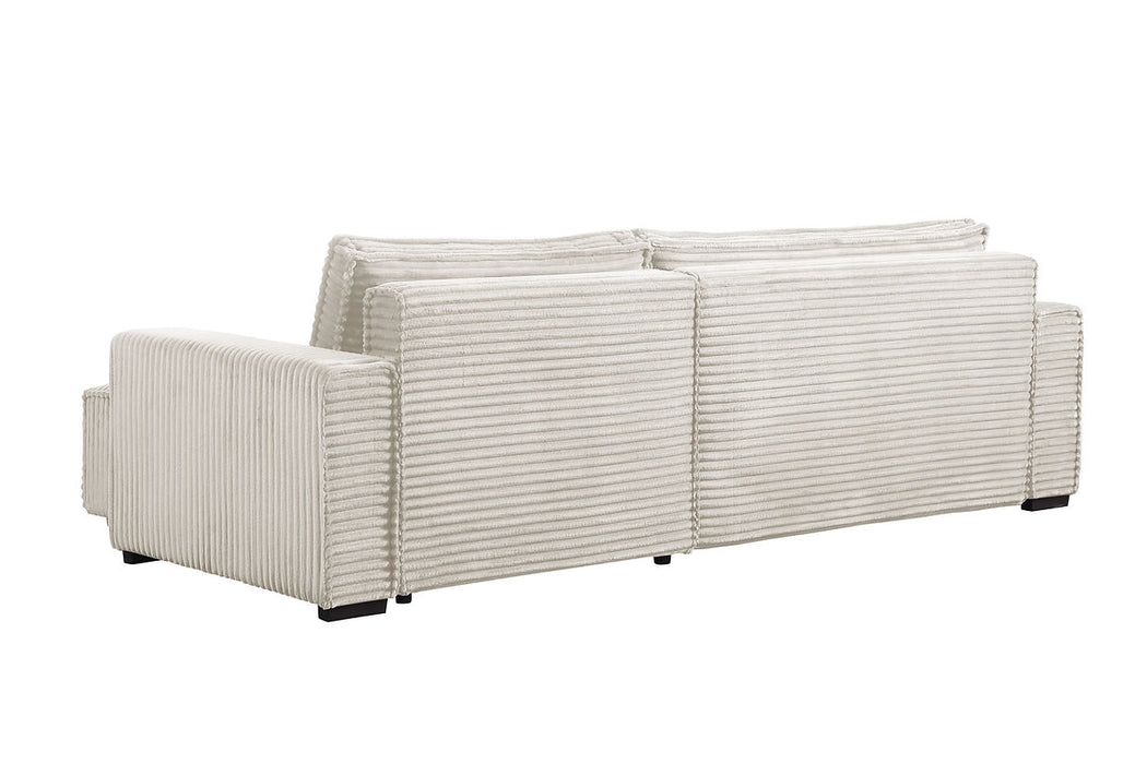 Bora Bora Cream Reversible Storage Sleeper Sectional