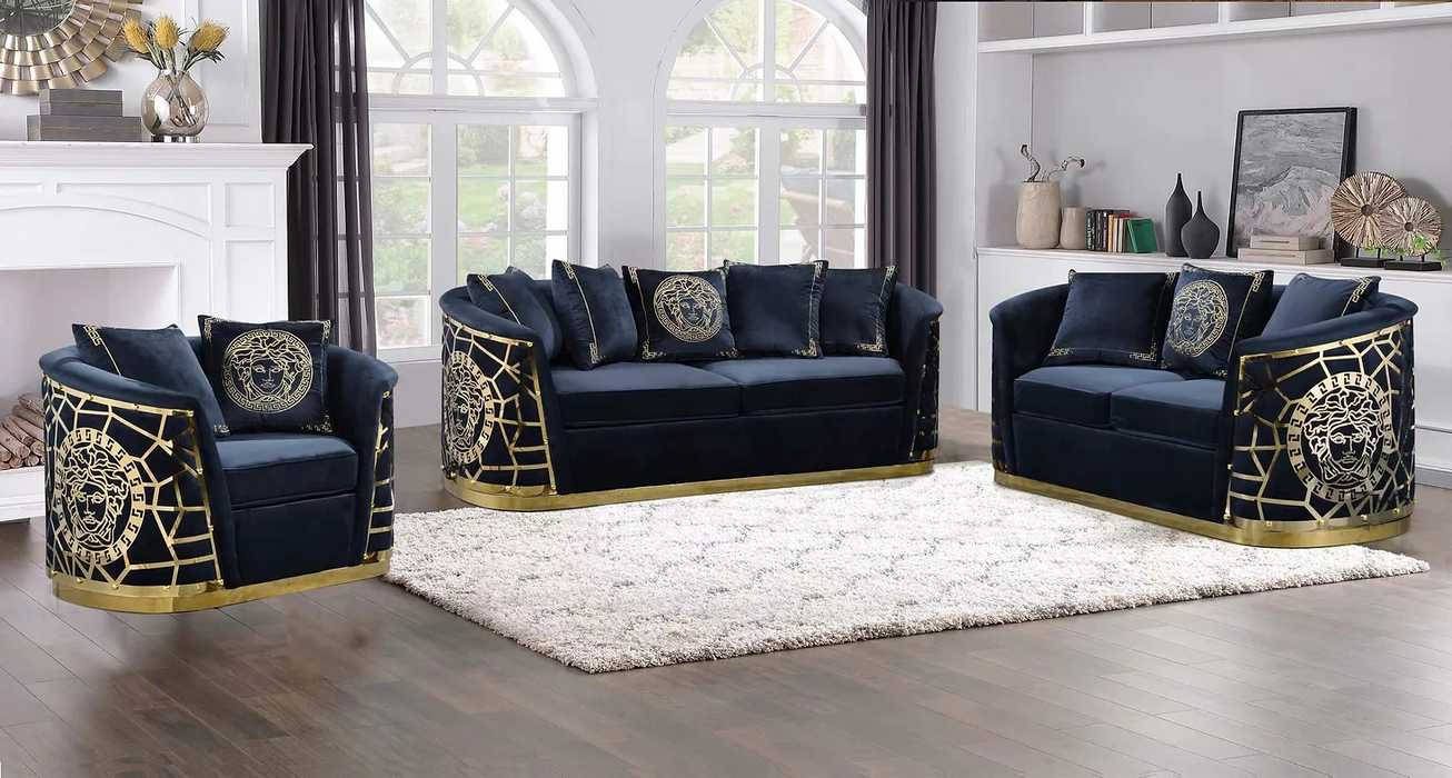 Odessa Black Living Room Set