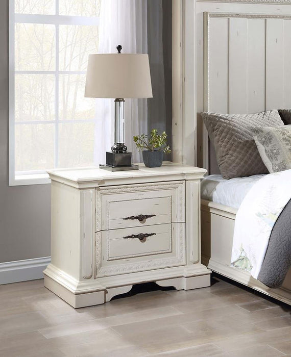 Evelyn White Led Panel Bedroom Set