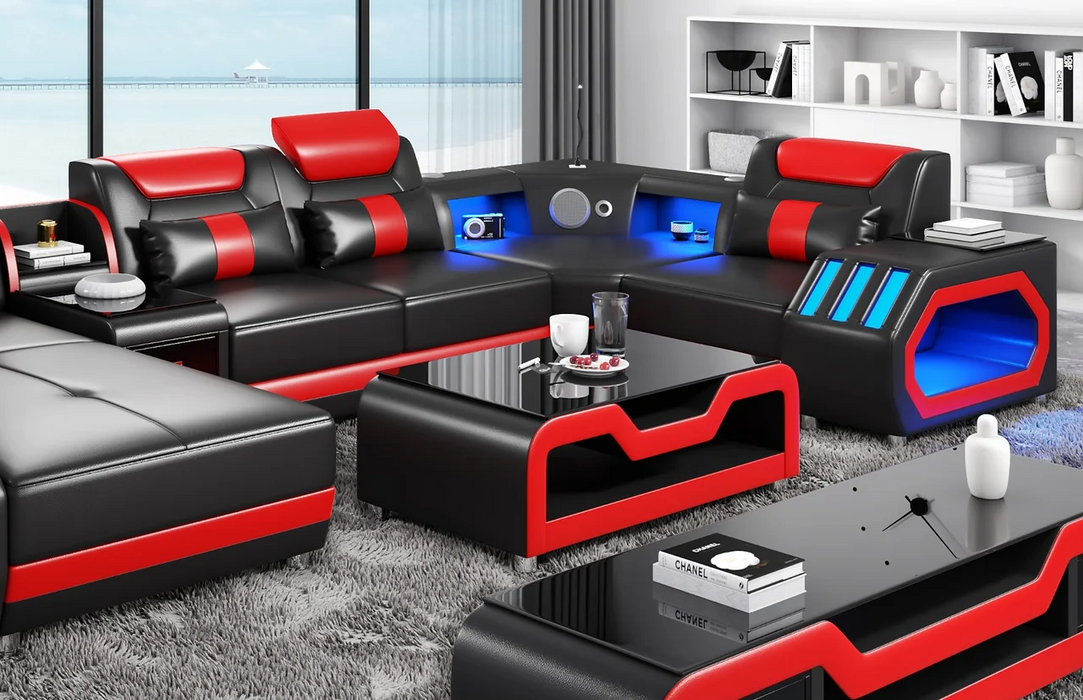 Nevada Black & Red Coffee Table