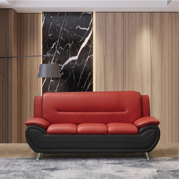 New York Red & Black Modern Living Room Set