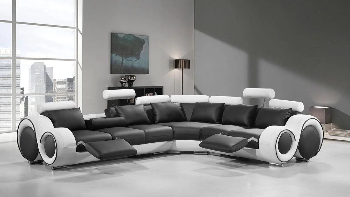 Washington Black & White 3 Piece Sectional