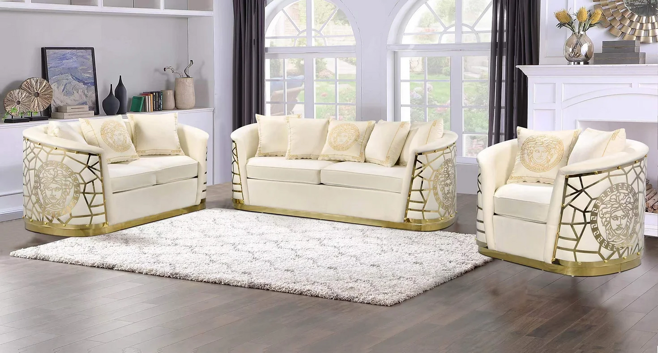 Odessa Cream Living Room Set