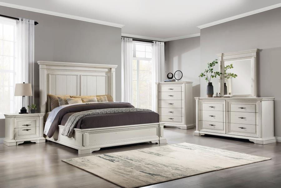 Evelyn White Led Panel Bedroom Set