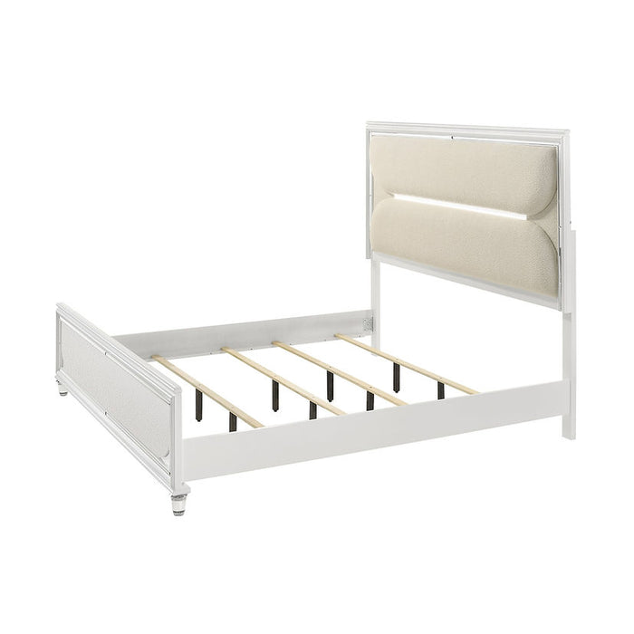 Linda White LED Panel Bedroom Set