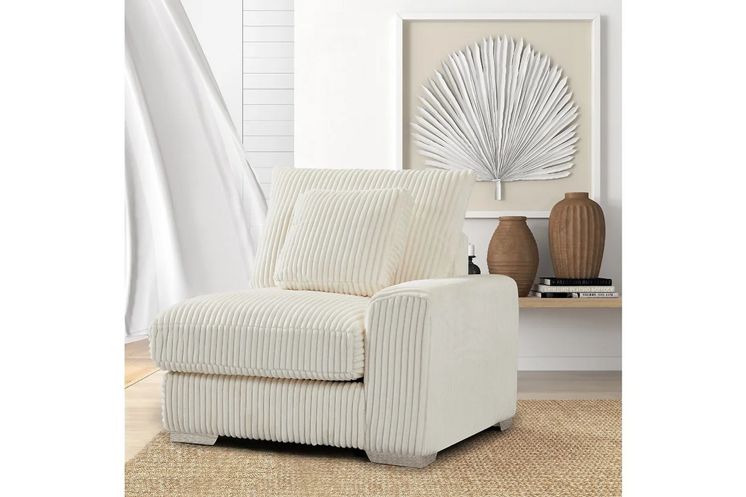 London Cream 6 Piece Sectional With Chaise