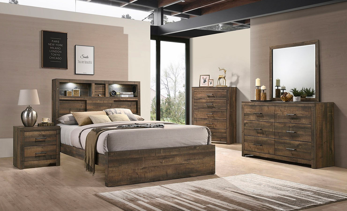 Bailey Brown Bookcase Panel Bedroom Set