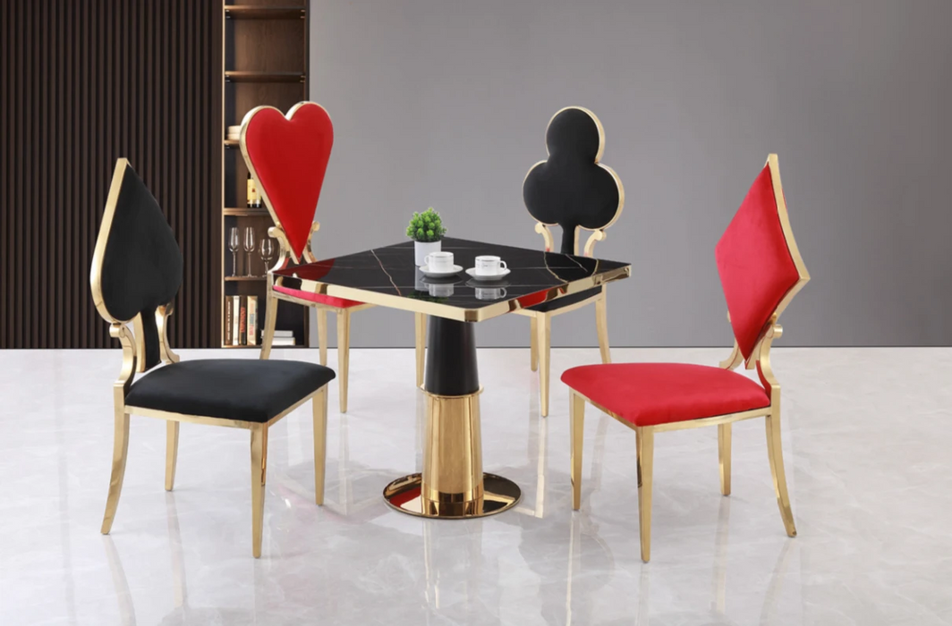 Spade 5 Piece Dining Room Set ( Table With 4 Chairs Set )