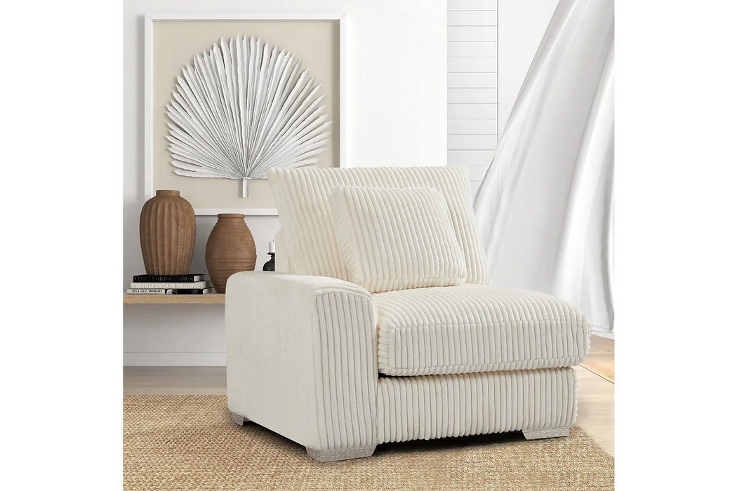 London Cream 6 Piece Sectional With Chaise