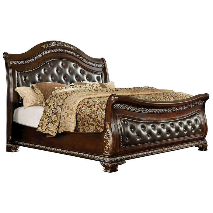 King Arthur Brown Traditional Style Panel Bedroom Set