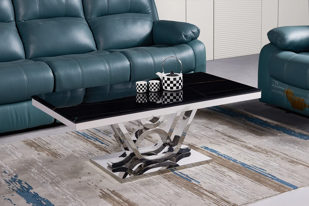 Da Vinci Silver/Black Coffee Table