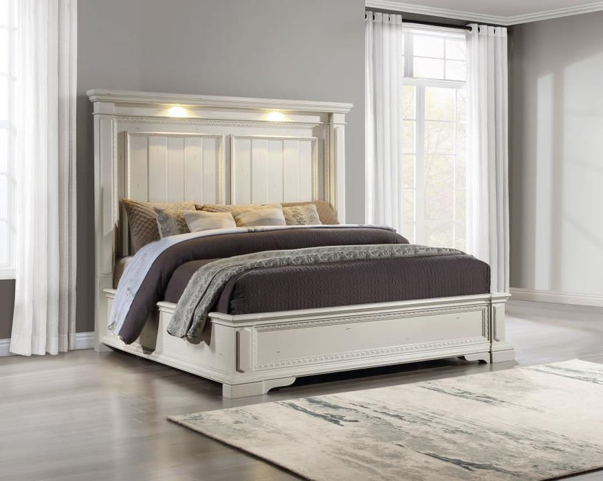 Evelyn White Led Panel Bedroom Set