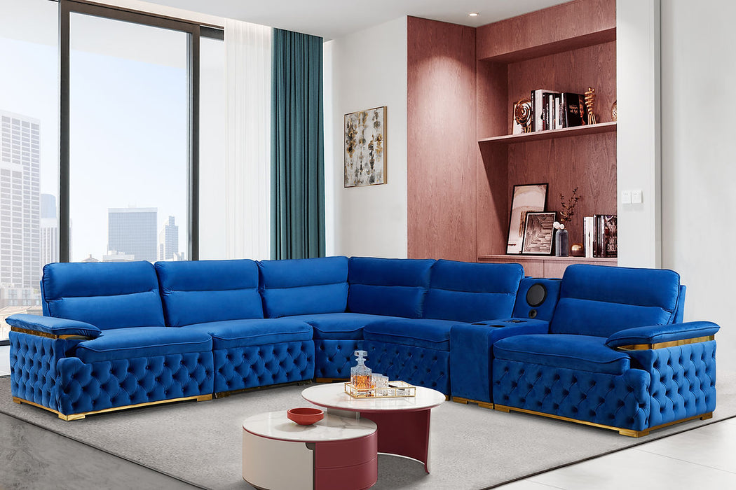 Barcelona Blue Velvet Modular Sectional