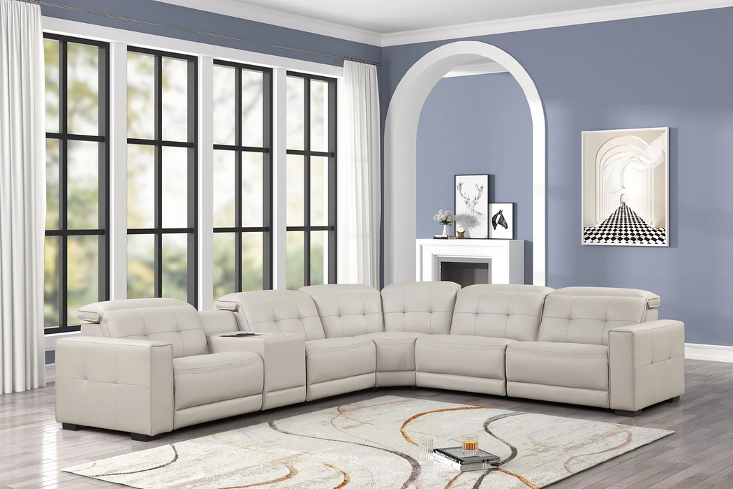 Chicago Gray 6 Piece Power Recline Sectional