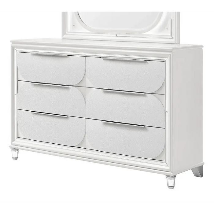 Linda White LED Panel Bedroom Set