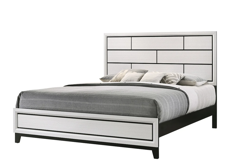 Caroline White Panel Queen Bed