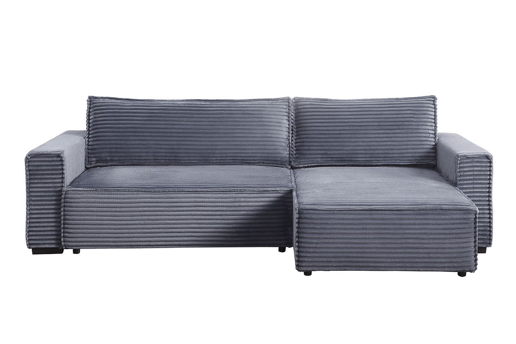 Bora Bora Gray Reversible Storage Sleeper Sectional