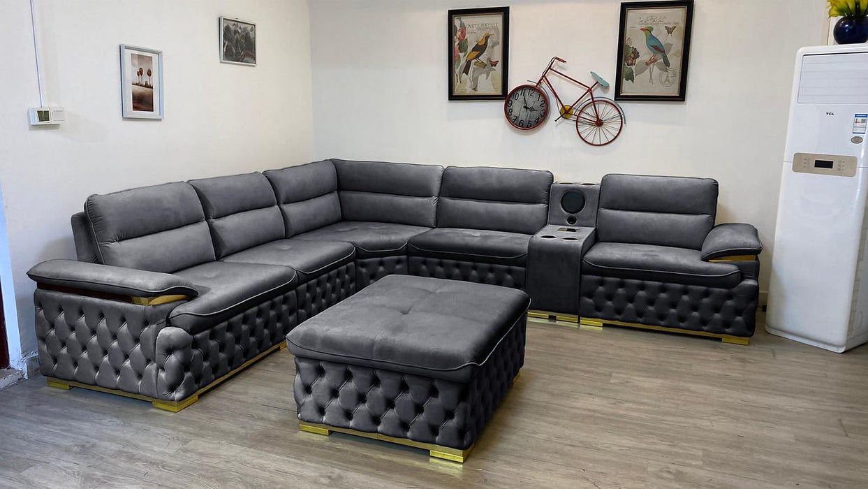 Barcelona Gray Velvet Modular Sectional