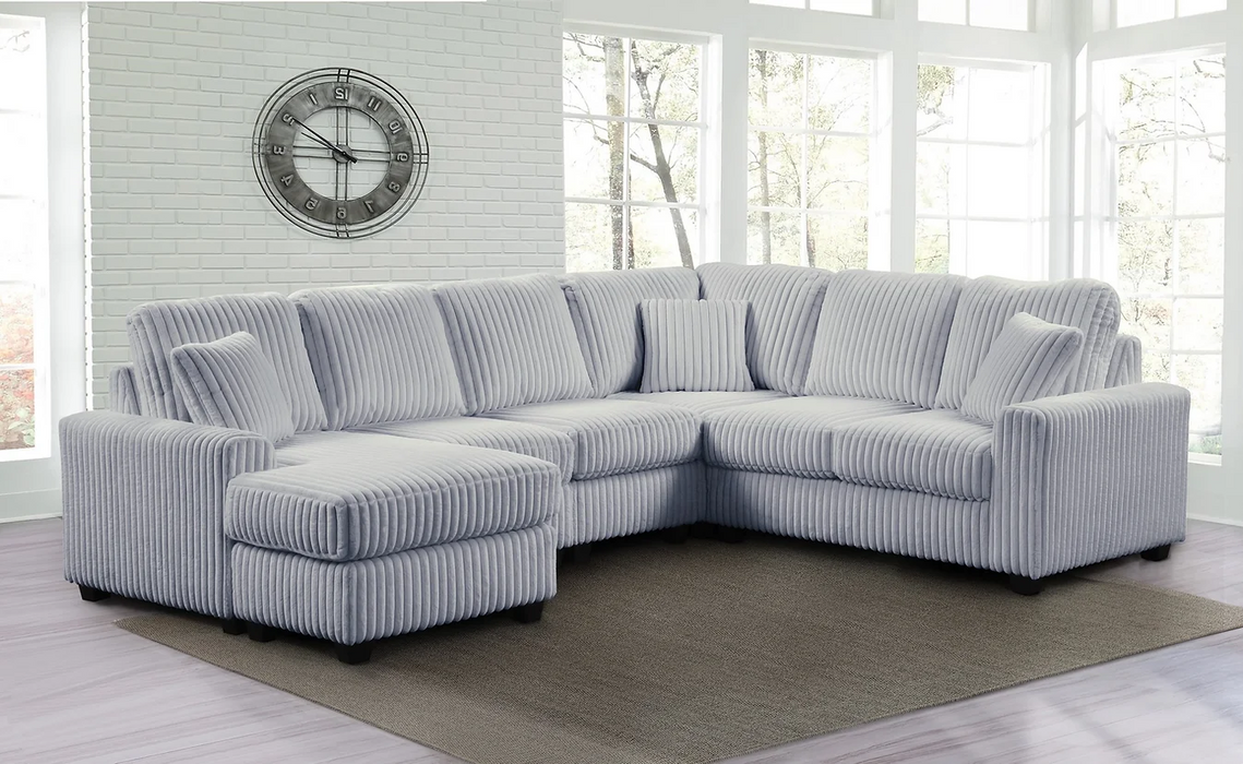 Lyon Gray 3-Piece LAF Sectional Chaise