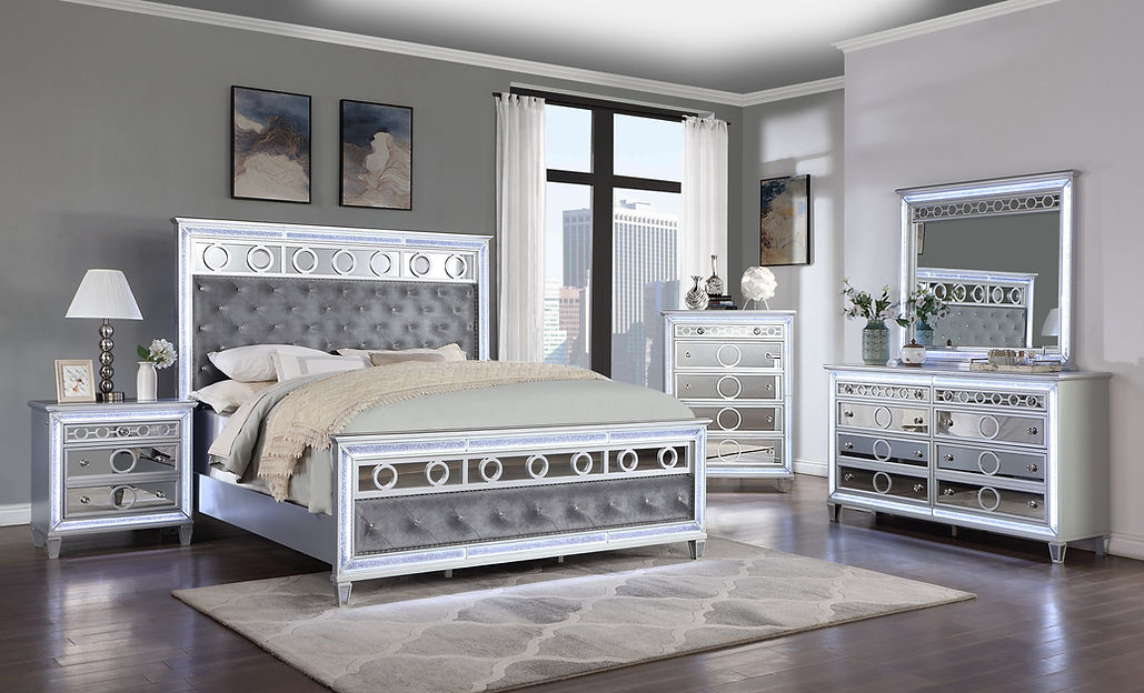 Gemma Gray LED Bedroom Set