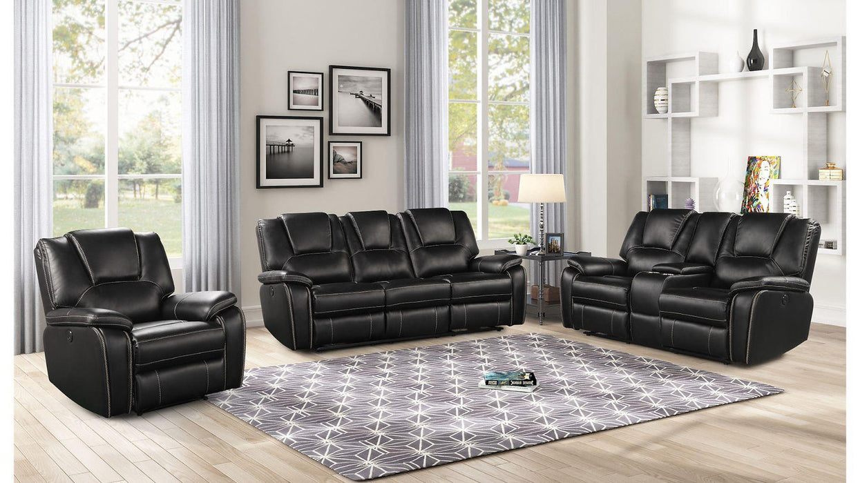 Boston Black Power Reclining Living Room Set