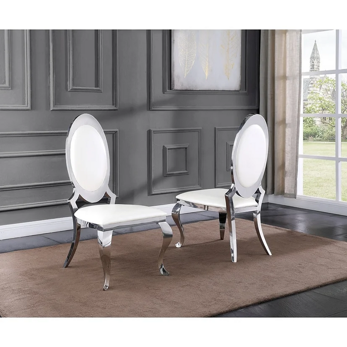 Columbus Silver/Black Dining Room Set with Olaf Chairs