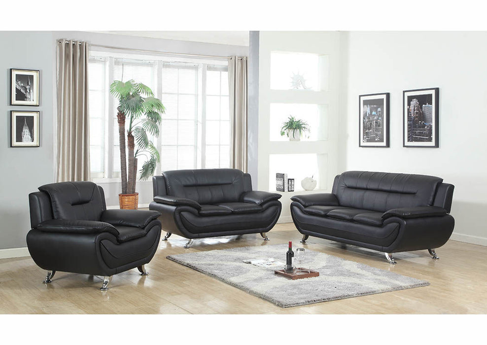 New York Black Modern Living Room Set