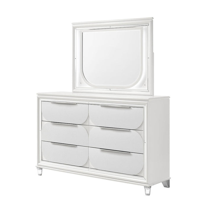 Linda White LED Panel Bedroom Set