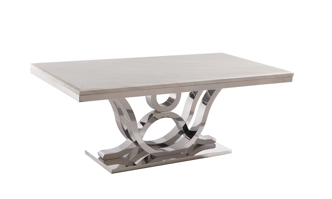 Da Vinci Silver/White Coffee Table