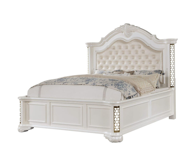 Amani White LED Bedroom Set