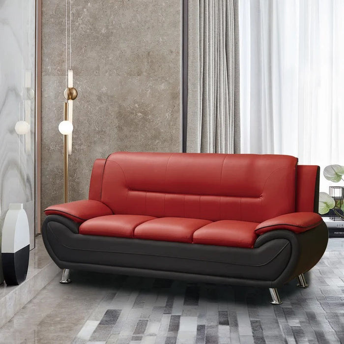 New York Red & Black Modern Living Room Set