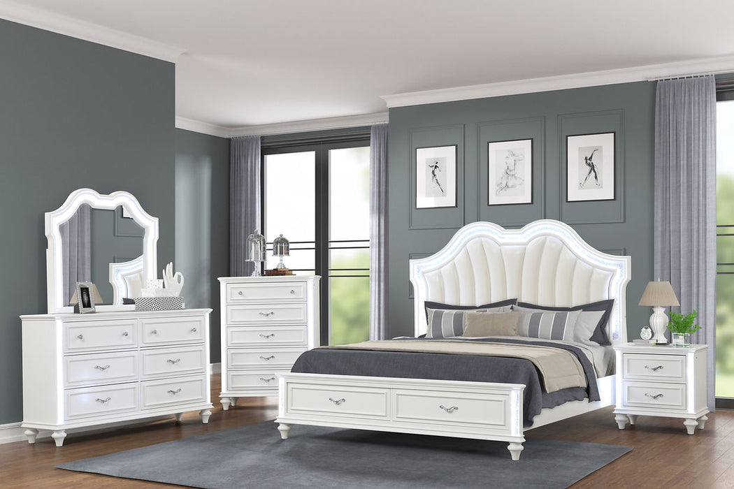 Evangeline White Storage Platform Bedroom Set