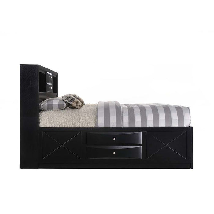 Ashley Black Storage Platform Bedroom Set