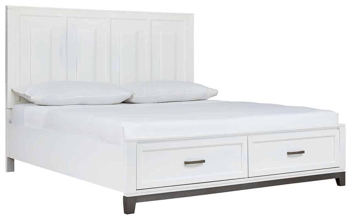 Alexa White Storage Platform Bedroom Set