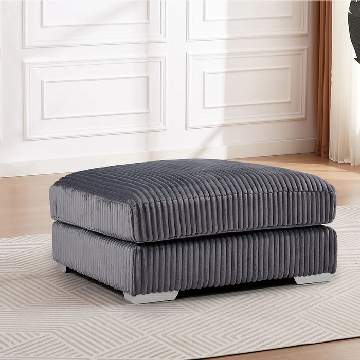 London Gray Ottoman