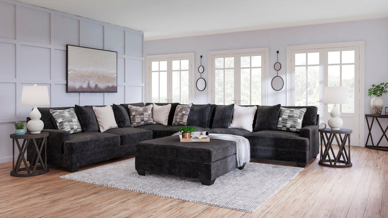 Lavernett Charcoal 4-Piece Sectional