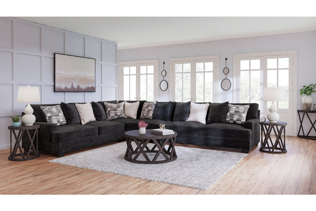 Lavernett Charcoal 4-Piece Sectional