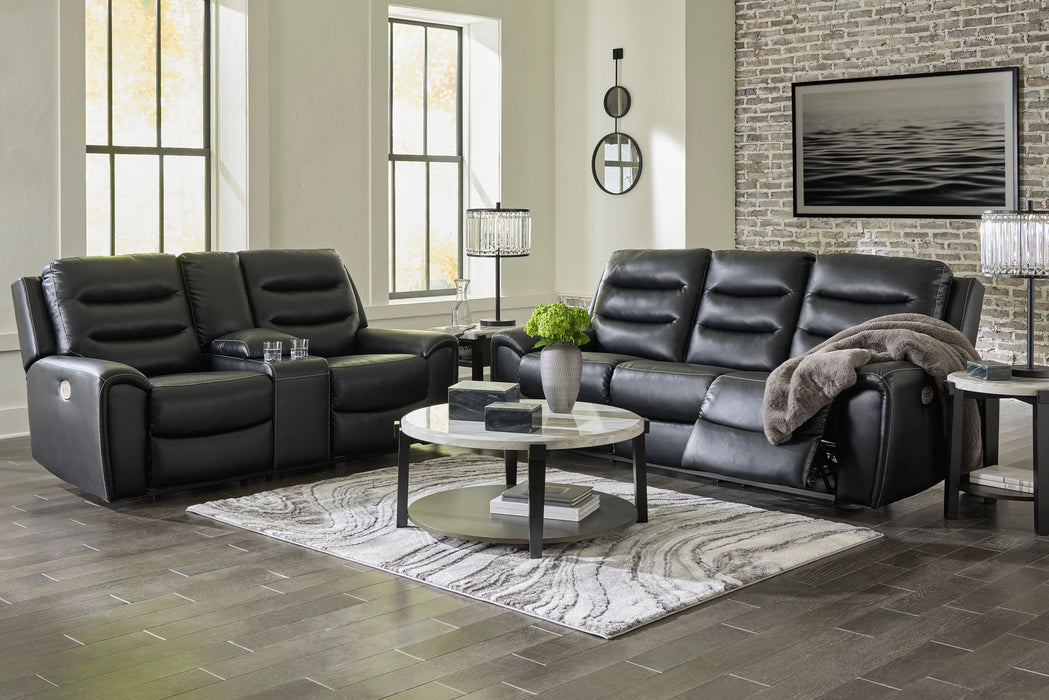 Warlin Black Power Reclining Living Room Set