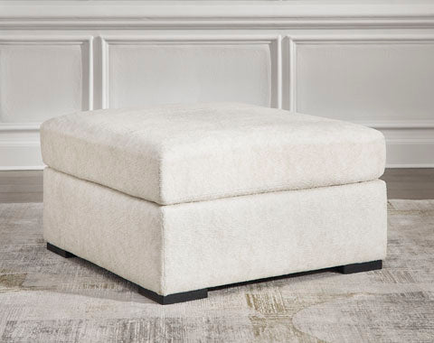 Chessington Ivory Oversized Accent Ottoman