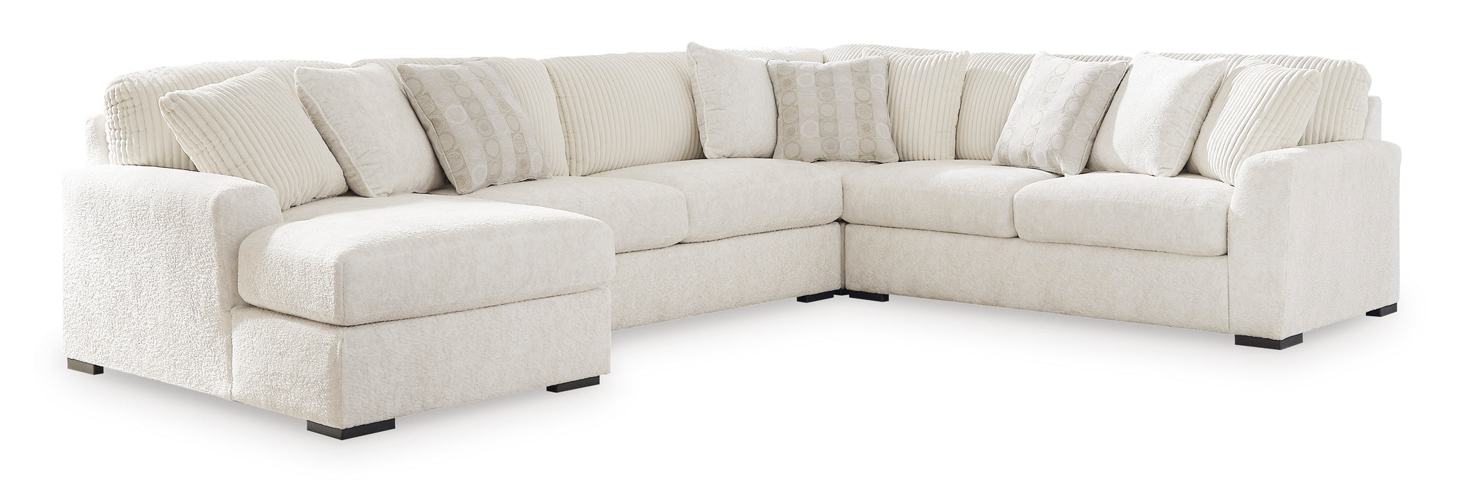 Chessington Ivory 4-Piece LAF Sectional with Chaise