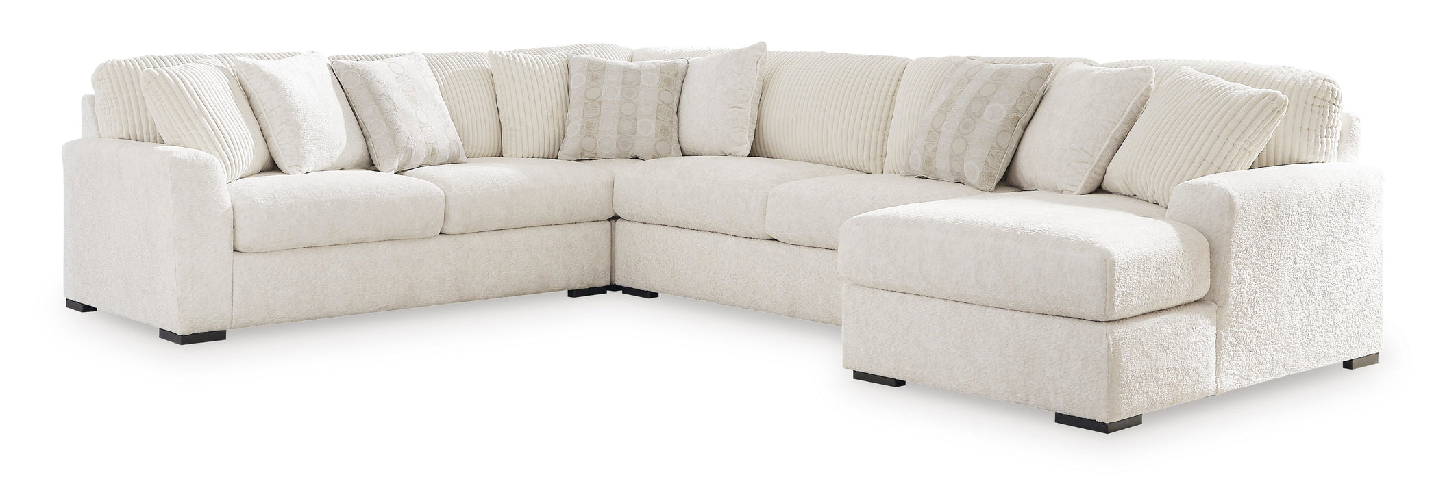 Chessington Ivory 4-Piece RAF Chaise Sectional