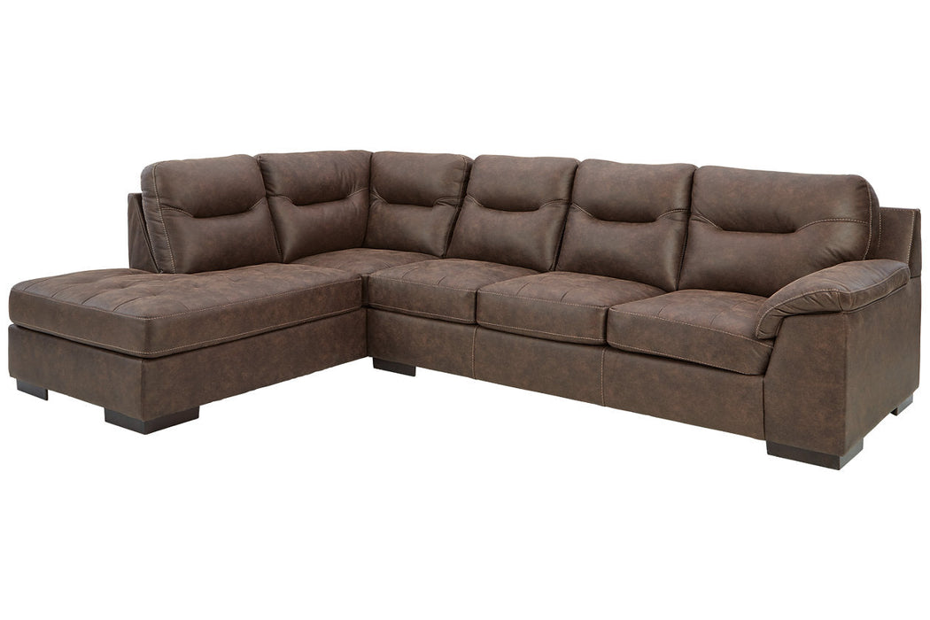 Maderla Walnut 2-Piece LAF Sectional