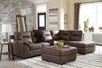 Maderla Walnut RAF Sectional - Lara Furniture