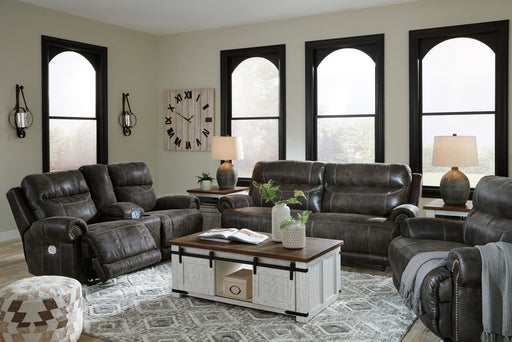 Grearview Charcoal Power Reclining Living Room Set - Lara Furniture